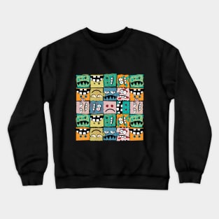 Wall of Graffiti Faces Crewneck Sweatshirt